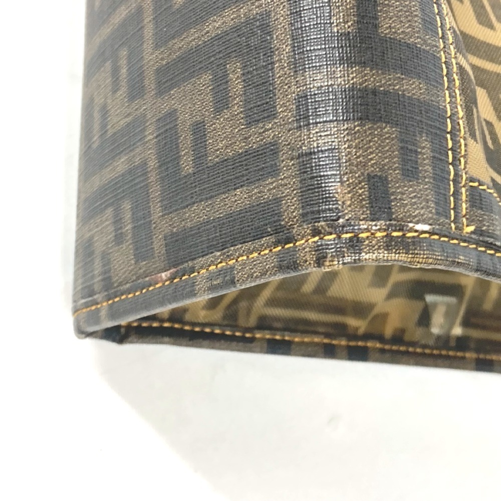 FENDI Brown Leather Zucca Shoulder Bag - Picture 7 of 14